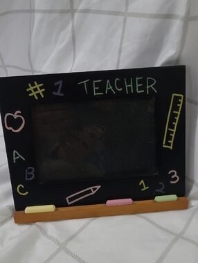#1 Teacher Photo Frame Gift For Teachers Picture Frame Chalkboard Style